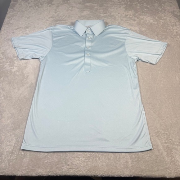 Collars & Co. Other - NWOT Collars & Co Dress Collar Polo Light Blue Short Sleeve‎ Mens Medium Golf